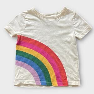 Hanna Andersson Rainbow Tee 18-24 Months Oatmeal Preloved Colorful Kids Shirt